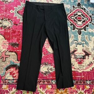 INC International Concepts Black Pinstripe Trousers 34x30